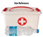 IMPEX First Aid Kit Box Lockable Medicine Storage Box Family Emergency Kit Cabinet Organizer with Detachable Tray and Handle Portable for Home Camping Travel Hiking - Image 4