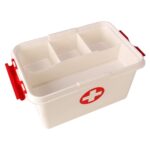 IMPEX First Aid Kit Box Lockable Medicine Storage Box Family Emergency Kit Cabinet Organizer with Detachable Tray and Handle Portable for Home Camping Travel Hiking - Image 7