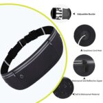 Running Belt Fanny Pack for Women，Water Resistant Large Capacity Waist Pack for iPhone 16 15 14 13 Samsung，Lightweight Running Phone Holder，Slim Money Belt Running Pouch for Hiking Outdoor, Black, 65 - Image 5