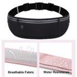 Running Belt Fanny Pack for Women，Water Resistant Large Capacity Waist Pack for iPhone 16 15 14 13 Samsung，Lightweight Running Phone Holder，Slim Money Belt Running Pouch for Hiking Outdoor, Black, 65 - Image 6