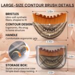 OVIOL Lymphatic Contour Face Brush | Lymphatic Brush Face Massager for Sculpting and Drainage | Face Massage Tool for Jawline and Neck | Soft Bristles Ergonomic Design with Travel Case - Image 3