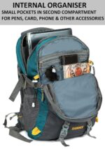 Half Moon 45L Hammer Waterproof Rucksack Bags for Men/Trekking Bags for Man | With 17.3" Laptop Compartment & Rain cover | For Trekking, Hiking, Travel Backpack for Men & Women (Sky Blue) - Image 5