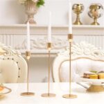 The Purple Tree Metal Royal Candle Holders For Tapered Candles, (Pack Of 3, Golden), Tapered Candle Holder, Tealight Holder, Best Gift For Christmas Decor, Christmas Decoration, Dining Table - Image 3