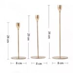 The Purple Tree Metal Royal Candle Holders For Tapered Candles, (Pack Of 3, Golden), Tapered Candle Holder, Tealight Holder, Best Gift For Christmas Decor, Christmas Decoration, Dining Table - Image 4