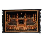 SAJJADAH ARTS Islamic Wall Hanging Tapestry | Holy Kaaba Sharif Makkah Madina Prayer Cloth with Tassels | Premium Woven Polyester Fabric | 26 x 43 cm Spiritual Wall Decor for Prayer Room Home;SAPRE-H26xL43CM-006 - Image 3