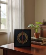 Arabic Calligraphy Canvas Painting, Islamic Wall Art Decor, Black and Golden, 8 x 8 Inch, Without Frame - Image 3