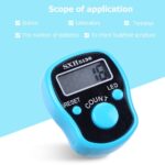Digital Tasbeeh Hand Tally Counter Finger Ring Digital Counting Machine Counter Tasbeeh & Jaap mala for Counting Purpose with LED (Sky Blue) - Image 3