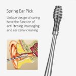 Ear Curette Safety Cleaner and Spring Ear Buds Cleaner Ear Cleaner Tool Reusable Ear Wax Cleaner set with Brush & Storage Box - Ear Wax Remover Tool kit with (Set Of 1) - Image 4