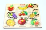 Quasar Fruit Wooden Slat Consonants Puzzle Toy My First Learning Assembly Shape Colorful Creative Learning Educational Building Block Smart Girls Boys for Kids +3 Year Puzzle Best Gift Toy - Image 3