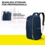 Aristocrat Nova 15L Laptop Backpack for Men & Women with Bottle Pocket | Padded Shoulder Straps, Multi Compartments | Travel & College Bag | Dark Blue - Image 4