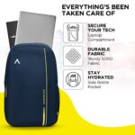 Aristocrat Nova 15L Laptop Backpack for Men & Women with Bottle Pocket | Padded Shoulder Straps, Multi Compartments | Travel & College Bag | Dark Blue - Image 5