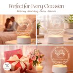 DECOCRU Islamic LED Acrylic Lamp for Couples | Personalized Name Light Warm Night Lamp Wedding Engagement Gift | Home Decor USB Powered Soft Glow Bedroom Decor | Size (5.5x5.5) inches - Image 6