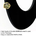Mashallah Tabarakallah Islamic Wall Frame 3D Reflected Black Acrylic Wall Art | Islamic Ramadan Wall Decoration items | Arabic Calligraphy (24 inch x 8 inch) - Image 3