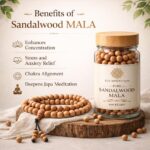 RDK Sandalwood Mala for Meditation and Prayer, Natural Chandan Prayer Beads, Beige Spiritual Japa Mala for Chanting, Meditation and Yoga Practice, Unisex Religious and Spiritual Item 108+1 Beads Size 8 MM - Image 3