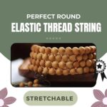 RDK Sandalwood Mala for Meditation and Prayer, Natural Chandan Prayer Beads, Beige Spiritual Japa Mala for Chanting, Meditation and Yoga Practice, Unisex Religious and Spiritual Item 108+1 Beads Size 8 MM - Image 4