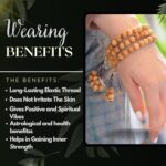 RDK Sandalwood Mala for Meditation and Prayer, Natural Chandan Prayer Beads, Beige Spiritual Japa Mala for Chanting, Meditation and Yoga Practice, Unisex Religious and Spiritual Item 108+1 Beads Size 8 MM - Image 5