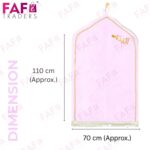 FAF Jannat Premium Customized Pink Janamaz Prayer Mat with Embroidered Name | Soft Velvet Musalla for Salah, Namaz & Ramadan | Personalized Muslim Prayer Rug for Hajj, Umrah & Nikah - Image 3