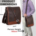 Storite PU Leather Sling Bag For Man Side Bag Crossbody Travel Office Business Messenger One Side Shoulder Bag for Men & Women (30 x 5.5 x 24 Cm) - Image 3