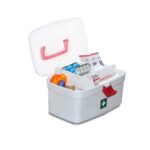 First Aid Medicine Storage Box With Handle - Plastic Medical Organizer Kit With Tray - Portable Emergency Medicine Container For Home, Office, Travel - Lockable Lid Storage Case(Multicolor) - Image 6