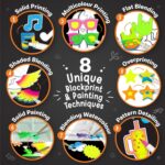 Imagimake DIY Neon Art Kit |Painting & Coloring Kit with Neon Brush Pens & Stamps| Mess Free Art & Craft kit for Kids 8-12 | Gift for Girls & Boys Ages 8,9,10,11,12 (UV Light Not Included) - Image 4