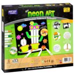 Imagimake DIY Neon Art Kit |Painting & Coloring Kit with Neon Brush Pens & Stamps| Mess Free Art & Craft kit for Kids 8-12 | Gift for Girls & Boys Ages 8,9,10,11,12 (UV Light Not Included) - Image 8