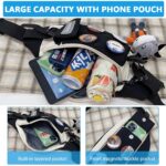 GUSTAVE® Waist Bags for Men Women with 4 Badges for decoration and Adjustable Strap, Waterproof Sling Bag Creative Stylish Sport Chest Bag Waist Pack for Hiking Travel Camping Running Sports - Image 6