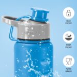 MILTON Gripper 1000 Stainless Steel Water Bottle, 900 ml, Blue | Leak Proof | Easy Grip | Light Weight | Easy to Carry - Image 3