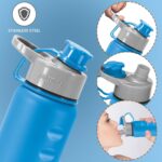 MILTON Gripper 1000 Stainless Steel Water Bottle, 900 ml, Blue | Leak Proof | Easy Grip | Light Weight | Easy to Carry - Image 5