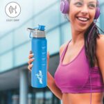 MILTON Gripper 1000 Stainless Steel Water Bottle, 900 ml, Blue | Leak Proof | Easy Grip | Light Weight | Easy to Carry - Image 6