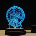 Red Robin Islamic MASJID Quran 3D Optical Illusion Acrylic USB Powered Wooden Base Night Lamp, Multicolour LED Plug n Play, Office Light, Car Dashboard Light, Best for Gift - Pack of 1 (USB0105, 7CM) - Image 5