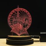 Red Robin Islamic MASJID Quran 3D Optical Illusion Acrylic USB Powered Wooden Base Night Lamp, Multicolour LED Plug n Play, Office Light, Car Dashboard Light, Best for Gift - Pack of 1 (USB0105, 7CM) - Image 6