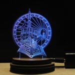 Red Robin Islamic MASJID Quran 3D Optical Illusion Acrylic USB Powered Wooden Base Night Lamp, Multicolour LED Plug n Play, Office Light, Car Dashboard Light, Best for Gift - Pack of 1 (USB0105, 7CM) - Image 7
