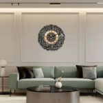 Islamic Wall Clock 30cm x 30cm – Black & Golden Acrylic + Wooden Designer Wall Clock for Living Room, Bedroom & Office Décor - Image 4