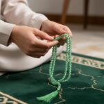 FAF Crystal Tasbeeh Manual Counter – 99 Islamic Prayer Beads | Tasbih for Muslims, Dhikr/Misbahah/Zikr Beads | Crystal Tasbeeh Mala for Men & Women, Ramadan & Eid Islamic Gift (in green) - Image 3
