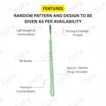 FAF Crystal Tasbeeh Manual Counter – 99 Islamic Prayer Beads | Tasbih for Muslims, Dhikr/Misbahah/Zikr Beads | Crystal Tasbeeh Mala for Men & Women, Ramadan & Eid Islamic Gift (in green) - Image 6