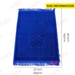 Modern Premium Janamaz Prayer Mat Musalla Soft Velvet Mat For Salah Musallah And Namaz, 20 Cm, 10, Blue, Rectangular - Image 3