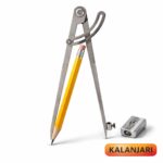 Professional Steel Locking Wing Compass with Pencil Holder | Heavy-Duty Woodworking Scribe & Divider Tool - Includes Pencil & Sharpener (Available in 6", 8", 10") (6") - Image 5
