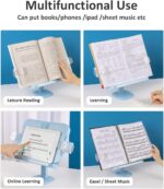 Adjustable Foldable Book Holder for Reading & Study | Ergonomic Book Stand with Height & Angle Adjustment | Hands-Free Desk Bookstand for Kids, Adults, Students | Office & Tablet Support - Image 10
