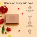 Naija Organics Pomegranate and Lime Natural Bath Soap | Glow Boosting, Anti-Oxidant Rich, Chemical-Free Body Soap Bar | Handmade Soap | ECOCERT Certified | for Men & Women, All Skin Types - 100g - Image 3
