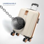 Safari Thorium Royale 8 Wheels 55cm Cabin Trolley Bag Hard Case Carry-on Polycarbonate Luggage, TSA Lock, Wet Pouch Organized Interior, Suitcase for Travel, Trolley Bags for Travel, Vanilla Tan - Image 3