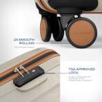 Safari Thorium Royale 8 Wheels 55cm Cabin Trolley Bag Hard Case Carry-on Polycarbonate Luggage, TSA Lock, Wet Pouch Organized Interior, Suitcase for Travel, Trolley Bags for Travel, Vanilla Tan - Image 4