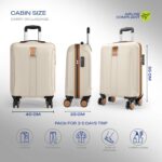 Safari Thorium Royale 8 Wheels 55cm Cabin Trolley Bag Hard Case Carry-on Polycarbonate Luggage, TSA Lock, Wet Pouch Organized Interior, Suitcase for Travel, Trolley Bags for Travel, Vanilla Tan - Image 6