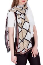 ICW Women's Abstract Print Cotton Scarf Stoles Shawl Head Scarve - Image 5