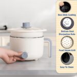 MOOKA Mini Multipurpose Electric Cooker Kettle With Steamer 1.5 Liter Inner Pot Non-Stick Hotpot Cooker For Cooking Hot Water Rice Idli Momos Tea 600W Portable Travel - Image 5