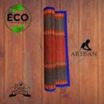 Floor Mats 18x18 Inches Natural Fiber/River Grass/Madurkathi Handcrafted Pooja Floor Mats/Sitting Mat/Meditation Prayer Mat/Chatai/Aasan (Blue, Set of 2) - Image 6