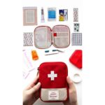 Polyester Travel Mini First Aid Pouch for Outdoor Medical Bag Emergency Survival First Aid Kit, 8 X 1 X 12 Cm, Multicolor (1) - Image 5