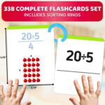 QUOKKA Set of 2 Learning Flash Cards - Math Multipack - 338 Cards - Multiplication&Division - Image 3