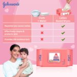 Johnson's Baby Wet Wipes | 72 Wipes | Alcohol & Soap Free | Prevents Rashes & Redness | with 3X Moisturising Lotion | As Mild as Pure Water | Enriched with Glycerin | - Image 4