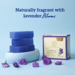 Khadi Natural Lavender Soap | Bathing Bar with Essential Oils | Gently Cleanses, Helps Relieve Stress | For Healthy, Soft Skin | Suitable for All Skin Types | Pack of 3 (125g x 3) | 375g - Image 4