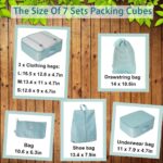 Packing Cubes for Travel Organizer Set, Luggage Packing Organizers with Shoe Bag & Laundry Pouch, Lightweight Travel Storage Bags for Suitcase - Image 4